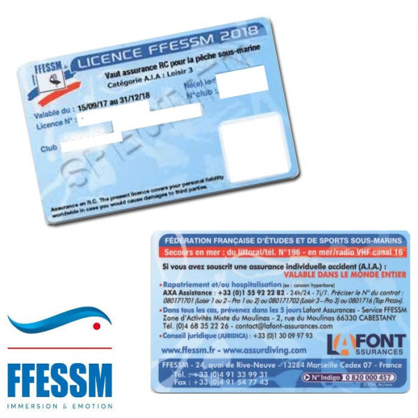 LICENCE FFESSM 2018