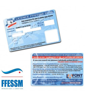 LICENCE FFESSM 2018